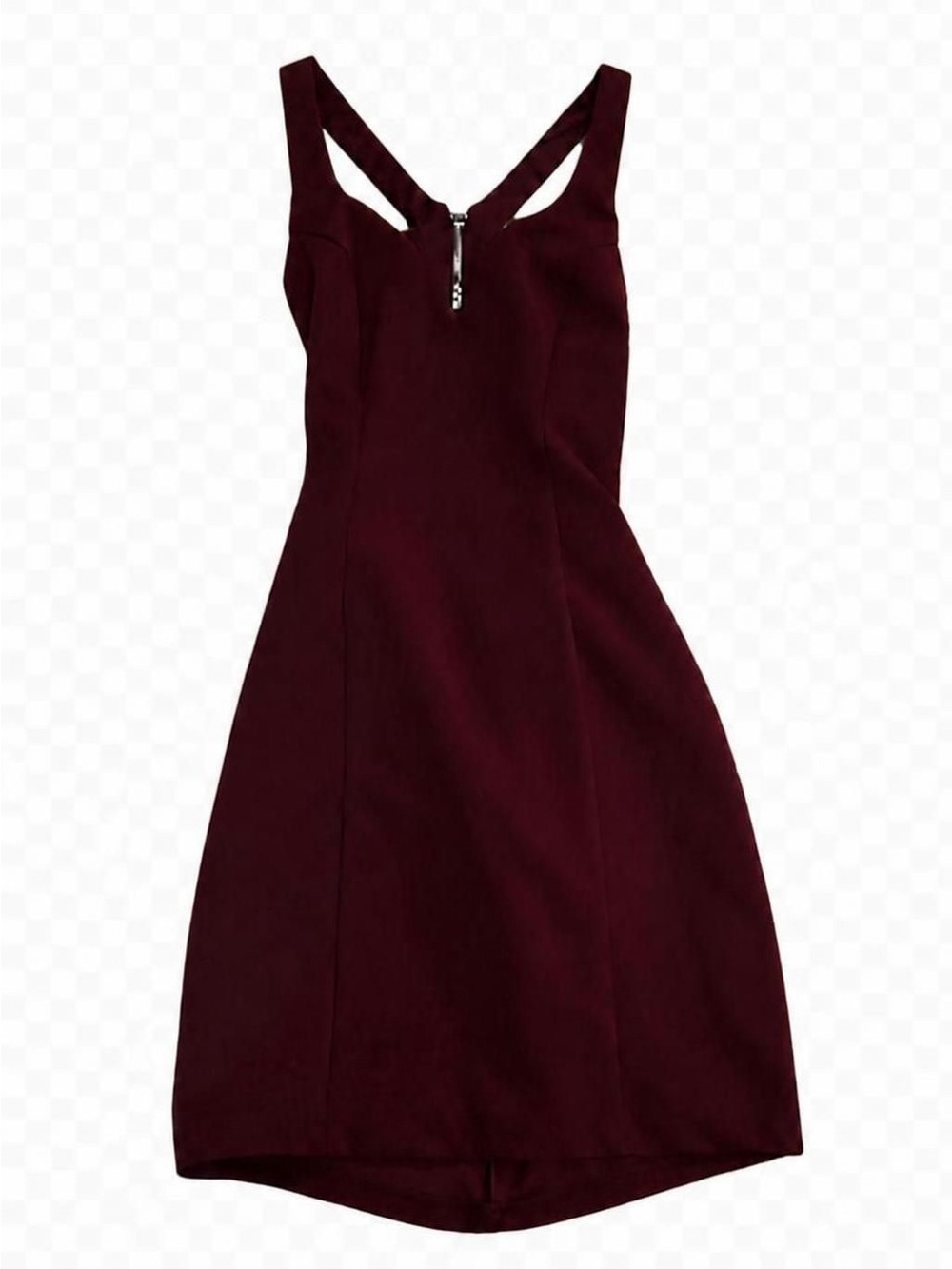 B Darlin Burgundy Midi Dress with Front Zip Size 3/4